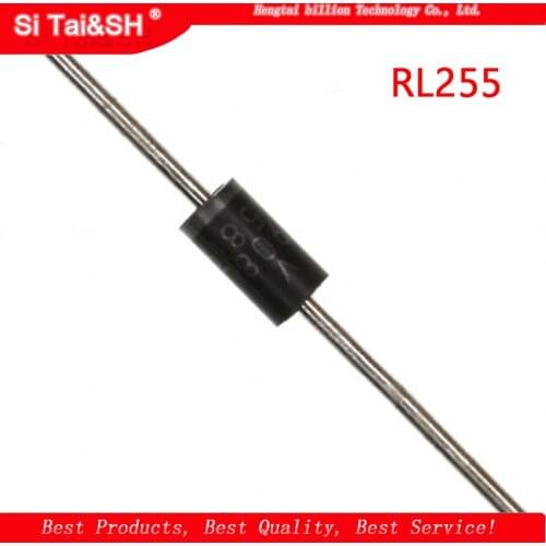 10PCS RL255 DO-15 2.5A / 500V rectifier diodes