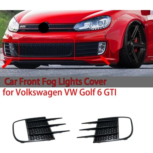 2PCS Car Front Fog Lights Cover For 2008-2013 for Volkswagen VW Golf 6 GTI Fog Lamp Hood frame Fog lamps 5K0853665C