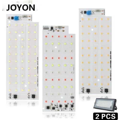 2PCS LED RGB Flood Light Chip 50W SMD 2835 Outdoor Floodlight Spotlight Bead AC 220V-240V For LED Street Lamp Landscape Lighting