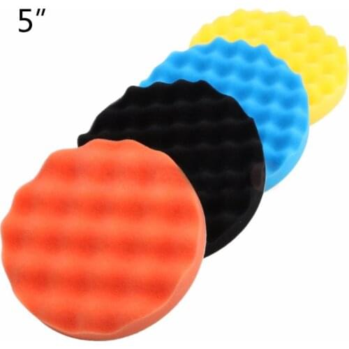 4Pcs 3/4/5/6/7 inch Buffing Polishing Sponge Pad Kit For Car Polisher Buffer Remove Swirl,Water Spots&Light Defect In The Paint