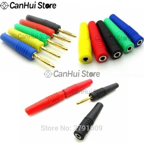 5pcs 2MM Banana Plug Socket 10A Small Lantern Plug 2.0 Male/Female Connector Pure Copper High Voltage Power Supply Terminal