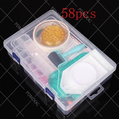 58 Pieces Set Diamond Painting Storage box Cross Stitch Tools Kit Tweezers Pen Tray Glue Diamond Painting Accessoires Cross Stit