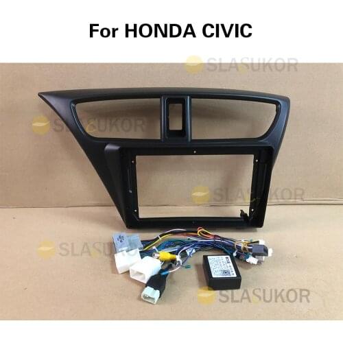9" Car Audio For HONDA CIVIC 2012 Fascia Car Radio Panel Dash Kit Install Facia Console Bezel Adapter Plate Trim Cover Frame