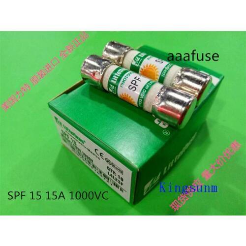 Free shipping 10pcs SPF 15 Littelfuse Netlon 10X38 SOLAR fuse 15A1000VDC