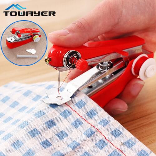 Ashowner Portable Mini Manual Sewing Machine Simple Operation Sewing Tools Sewing Cloth Fabric Handy Needlework Tool