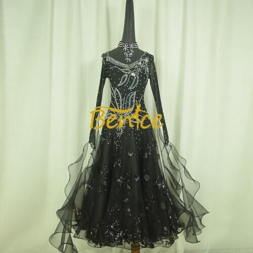 Competition Ballroom Long Swing Modern Standard Tango Waltz Latin Costume Dancing Dress Ballroom Dance Wear For Women