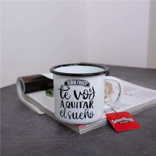 Exported to US Thickened Enamel Water Cup Beaker Mug Tea Cup Retro Coffee Cup