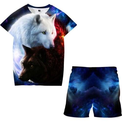 Tiger Leopard 3d T-shirt Suit Crewneck Print T Shirt Teen Girls Boys Clothing Baby Girl T-shirt Summer Style Fashion Tops Shorts