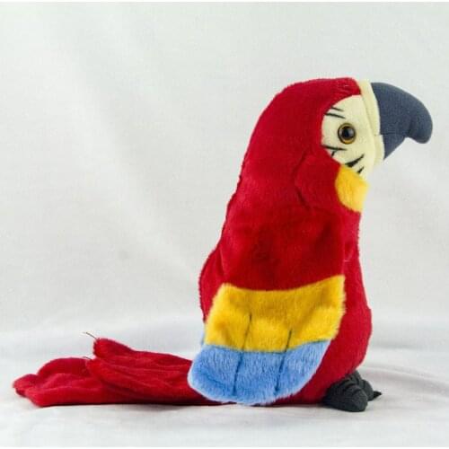 Talking Record Cute Parrot Waving Wings Electronic Pet Stuffed Plush Toy Educational Toy for Kids Birthday Gift Boy Girl New