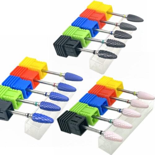 1pcs Ceramic Nail Drill Bits Rotate Burr Milling Cutter Drill Bits for Nails Electric Drill Machine for Manicure Pedicure Tools