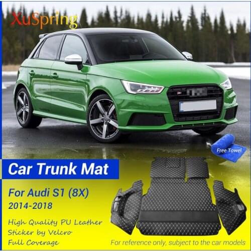 XuSpring Car Trunk Mat Durable Boot Carpets Cargo Liner Full Coverage Protective Pad Accessories for Audi S1 2014-2018 8X