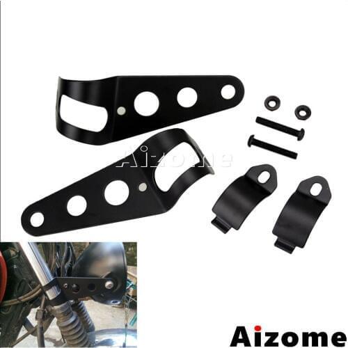 Motorcycle Headlight Brackets Fork Mount Clamps 35-43mm Motorbike Headlamp Holders For Harley Honda Yamaha Cafe Racer Chopper