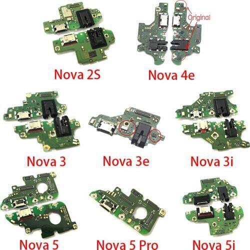 Micro Dock Connector For Huawei Nova 2S 3 3i 5i 3e 4e 5 Pro USB Charging Charger Port Flex Cable Ribbon Replacement Parts