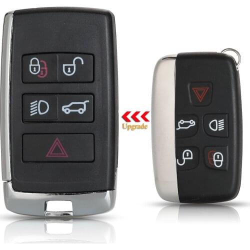 Kutery 5 Buttons Remote Car Key Shell Case Fob For Land Rover Range Rover LR2 LR4 fit Jaguar F-Pace F-Type XE XF XJ