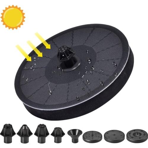 Solar Powered Fountain Bird Bath Floating 7V/3W Powerful Swimming Pools Waterproof Adult Floats Water Pump Garden Decoration New