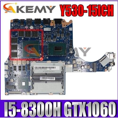 NM-B961 for Lenovo Legion Y530-15ICH Laptop Motherboard 81LB CPU :I5-8300H GPU:GTX1060-6GB FRU:5B20S91769 100% Test ok