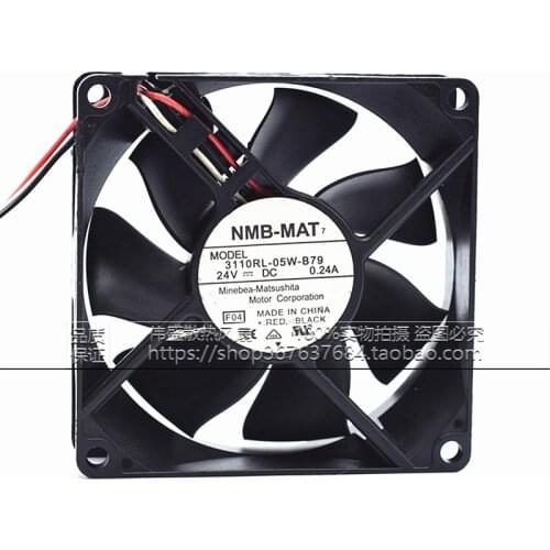 New 3110RL-05W-B79 24V 0.24A 8CM three-wire double ball frequency converter fan