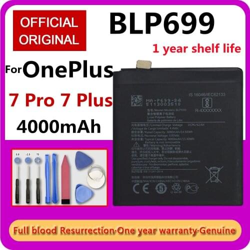 Original New Replacement Battery 4000mAh BLP699 For OnePlus 7Pro 7 Pro 7 Plus Mobile Phone Batteries + Free Tools