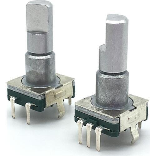 5pcs /lot Rotary Encoder Switch EC11 With Push Switch 30 Position 5pin Plug-in Type Handle Length 19mm Half Shaft