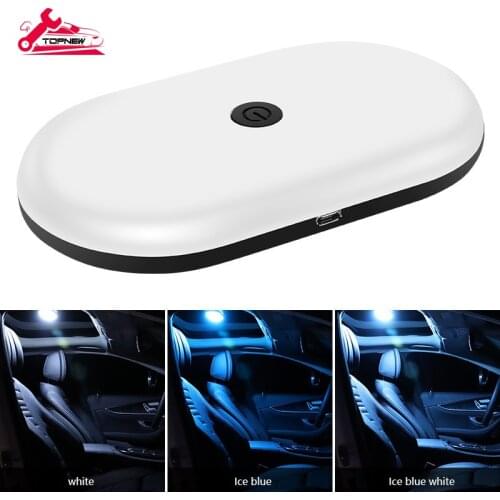 Rechargeable USB Car Interior Led Reading Lamps Trunk Cargo Area Light, Multi-Function Stick on Anywhere Push Night Light