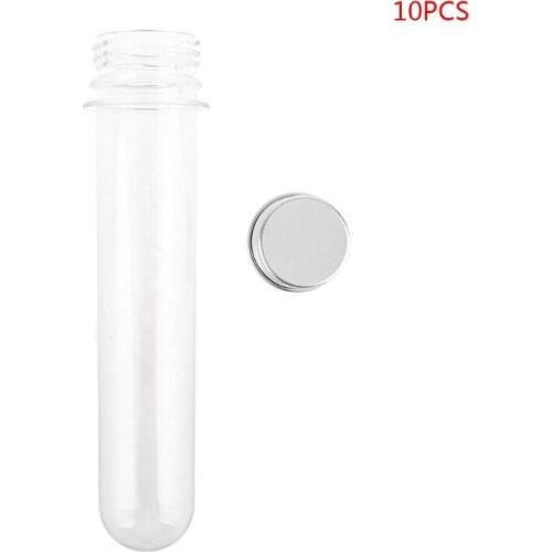 M7DF Plastic Test Tubes Clear and Transparent Candy Storage Containers with Screw 40ml 10PCS