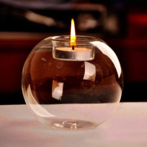 Transparent Glass Tea Light Candle For Wedding Party Cafe Shop Décor