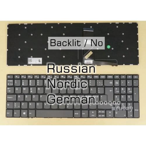 Russian Nordic SD DN NW German Keyboard For Lenovo Ideapad S340-15API S340-15IIL S340-15IML S340-15IWL Touch PC5C-N00 Backlit/No
