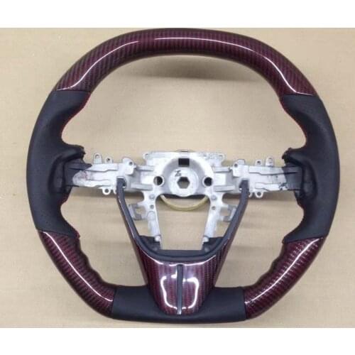 Cuatomized Real Carbon Fiber Sports Steering Wheel Alcantara Leather compatible for Mazda CX7 2015-2021