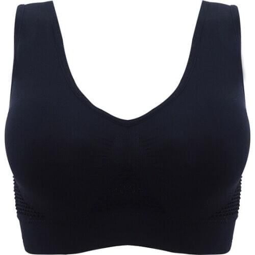 Womens Mesh Breathable Bra Shockproof Sponge Mat Seamless Fitness Bra Push Up Bra Yoga Bra