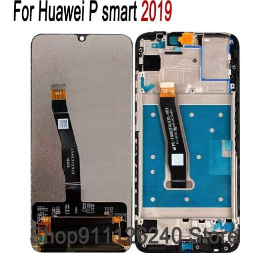 Tested LCD Screen For Huawei P Smart+ 2019 POT-LX1 LX1AF LX2J Display Touch Screen Frame Assembly For Hauwei P Smart2019 6.21"