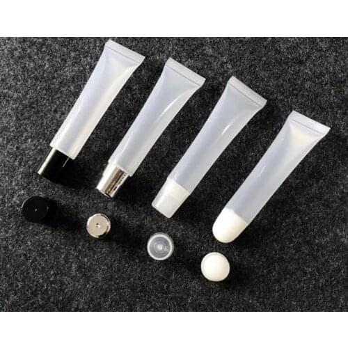 100pcs/lot 15g Empty Lipstick Tube,Lip Balm Soft Hose,Makeup Squeeze Sub-bottling,Clear Plastic Lip Gloss Container