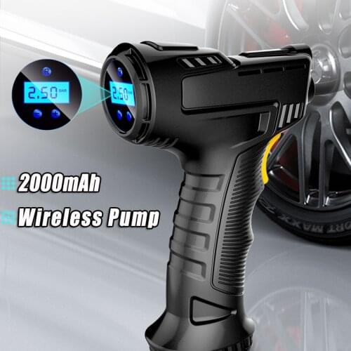 120W Car Air Pump Tire Inflator Digital Rechargeable Air Compressor Wireless Inflatable Pump Portable For Car Moto Bicycle Balls