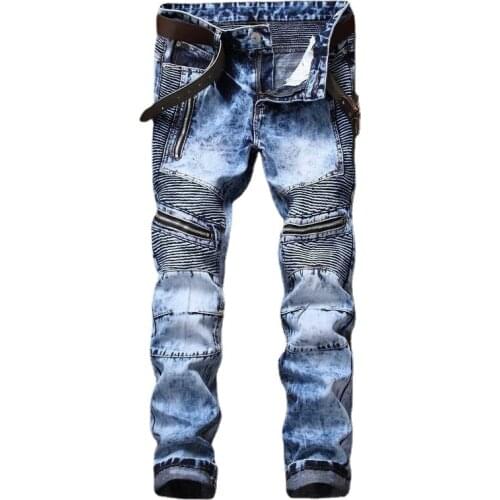 2021 Jeans Men Skinny Casual Cotton Classic Ripped Denim Pants Mens Straight Slim Fit Harajuku Biker Jean Trousers 28-40