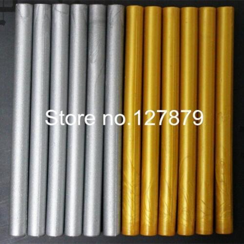 36pcs High Quality Gold & Silver Sealing Wax Stick for Wedding Invitation Fire paint