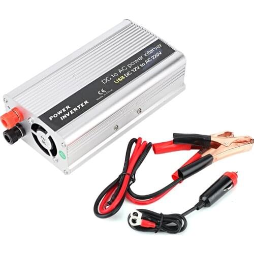 560W DC 12V To AC 220V‑240V Inverter Single USB Charger Power Converter Black/Silver Optional