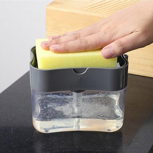 Automatic Soap Dispenser Bottle for Liquid Soap Kitchen Sponge Soap Dispenser Kitchen Sponge Dispenser Manual Cleaning Tools