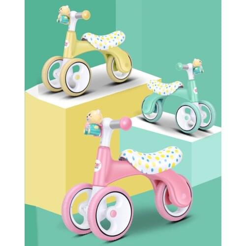 Silent Wheel Baby Balance Bike Toddler Walker Riding Toy No Pedal Baby 3 Wheel Scooter, Childrens Baby Gift