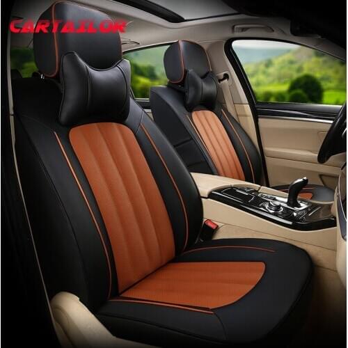 CARTAILOR Seat Covers & Accessories for Kia Borrego Car Seat Cover for Car Cowhide & Artificial Leather Seats Cushion Supports