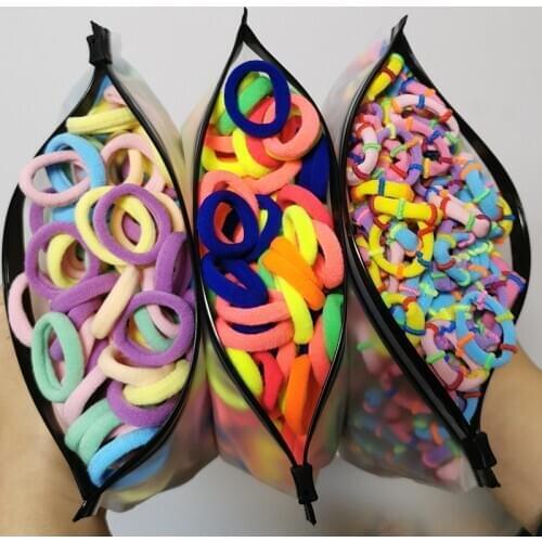 40/50/100pcs/Bag Girls Colorful Nylon Small Elastic Hair Bands Children Ponytail Holder Scrunchie Headband Kids Hair Accessories