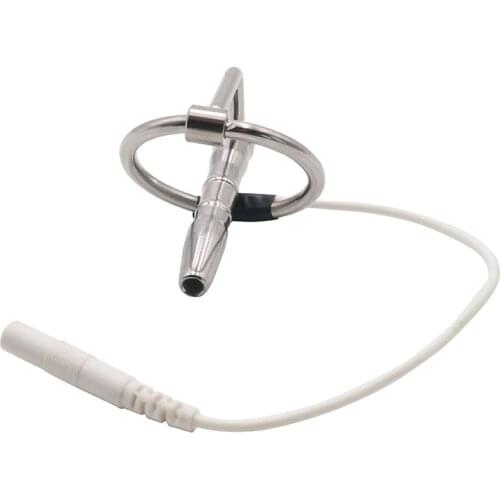 Electro Male Urethra Catheter Dilator Metal Penis Plug Cock Ring Foreskin Stimulation Electric Massage Accessory Sex Toy for Men