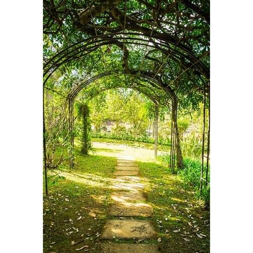 Photographic Backdrops Grassland Arch Plant Gallery Custom Background for Children Baby Portrait Scenery Photocall Photo Studio