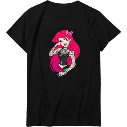 Gothic Pretty Punk Princess Ariel Swag cotton tshirt men summer fashion t-shirt euro size men clothing