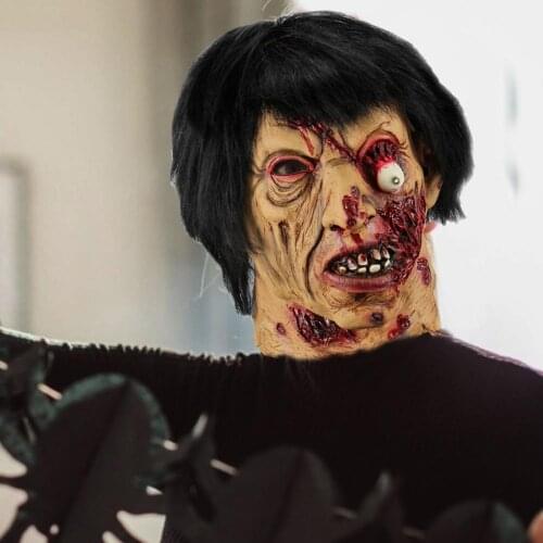 Halloween Horror Zombie Latex Mask Party Cosplay Bloody Disgusting Rot Face Masquerade Terror Latex Mask For Adults