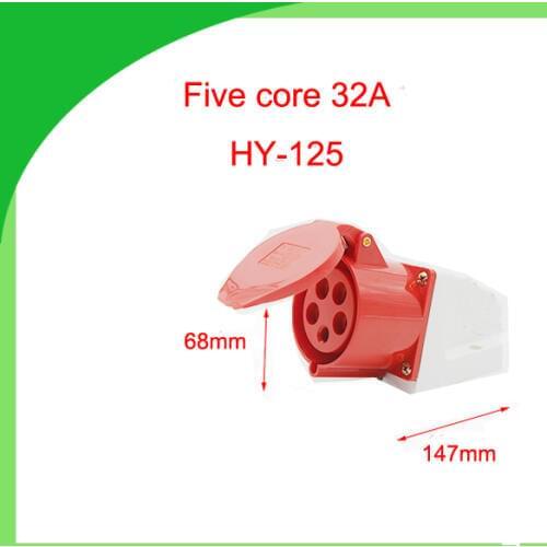 HY-215 16A five core three phase 380V water explosion dust proof industrial plug and socket