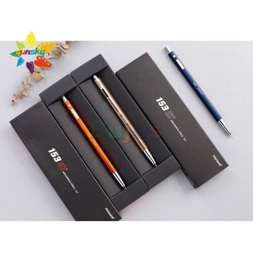 Monami 153 ID series Metal body 0.5mm automatic pencil drawing and writing students activity pencil gift box Office Stationery