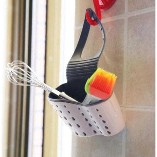 Kitchen Drainer Sponge Storage Basket Sink Shelf Soap Sponge Drain Rack Bathroom Holder Suction Cup Home Organizer Kitchen Tools