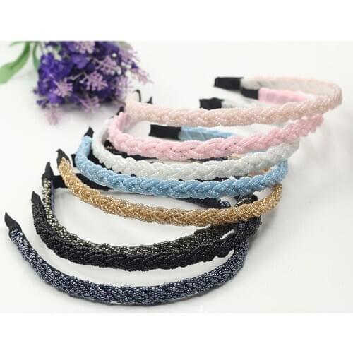 Trendy Charm Beaded Twist Headband Fine Pearl Headband New Hair Accessories Headwear