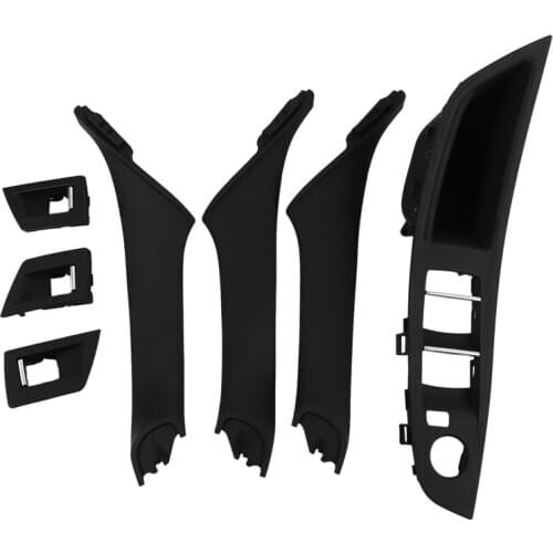 7Pcs Car Driver Seat Front Right Armrest Interior Door Handle Pull 1Hole For-BMW F10 10-17 LHD Auto Interior