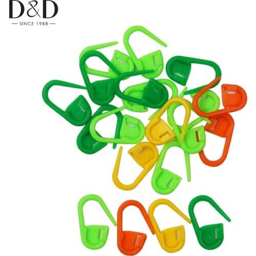 Mixed Color Plastic Knitting Stitch Markers Crochet Locking Tool Needle Clip Craft Ring Knitting Tools