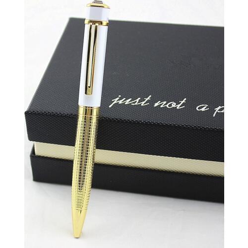 High Quality Luxury Gold Optional diamond metal Ballpoint Pen Caneta Ballpen Writing Office Stationery